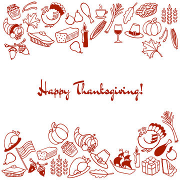 Thanksgiving hand drawn card