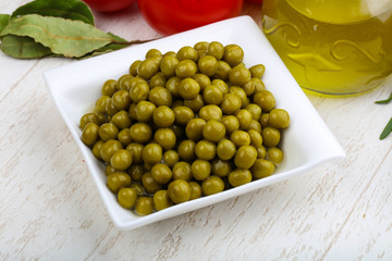 Green canned peas