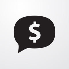 dollar sign in cloud icon illustration