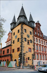 Fototapeta na wymiar Clock tower of Historical museum in Frankfurt