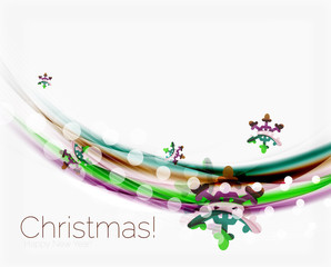 Christmas wave abstract background