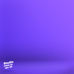 Vector,Empty vivid purple color studio room background ,Template