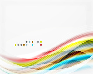 Modern hi-tech glossy glass wave