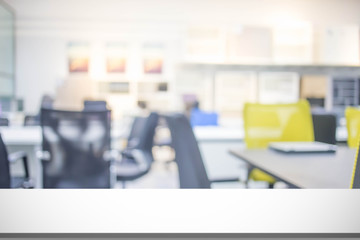 Businessmen blur in the workplace.