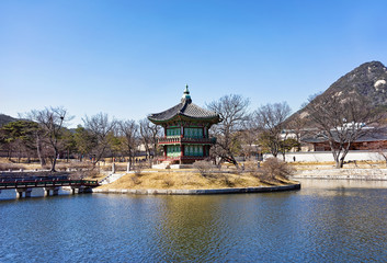 Hyangwonjeong Pavilion of the Gyeongbokgung Palace in Seoul