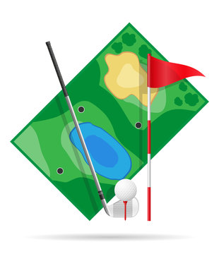 field for golf vector illustration
