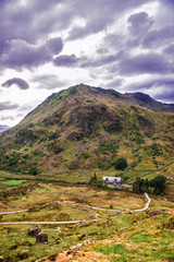 Fototapeta na wymiar Mountains in National Park Snowdonia