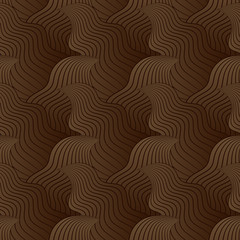 Color seamless abstract hand-drawn pattern, waves background