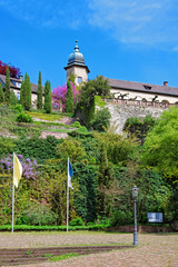 New Castle and its Terrace in Baden Baden Germany