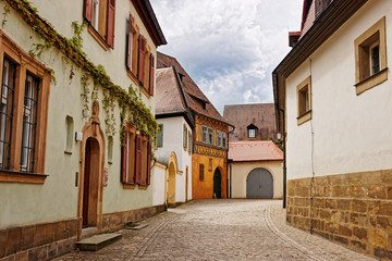 Fototapeta na wymiar Old houses in Bamberg city center of Germany
