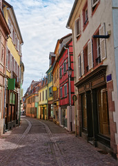 Fototapeta na wymiar Old town in Colmar at Alsace in France