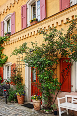 Plants Decoration of House in city center Old Bamberg Germany