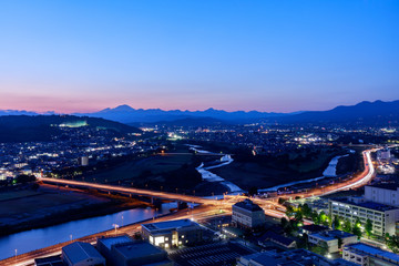 高崎市役所周辺夕景