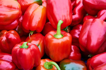 Red peppers background