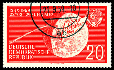 Postage stamp. Moon 2.