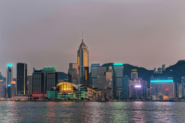Skyline and Victoria Harbor Hong Kong