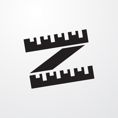 measure ruler icon illustration