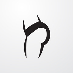 booty fitness icon illustration