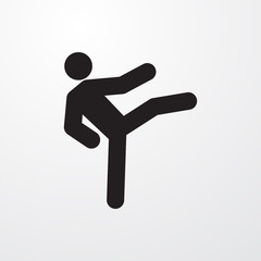 man doing exercises icon illustration