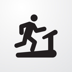 Fototapeta na wymiar man on treadmill icon illustration