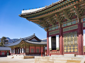 Fototapeta premium Throne Hall at Gyeongbokgung Palace in Seoul