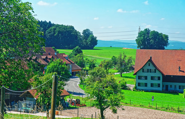 Village in Turbenthal in Winterthur Zurich canton of Switzerland