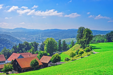 Village in Turbenthal in Winterthur in Zurich canton of Switzerland