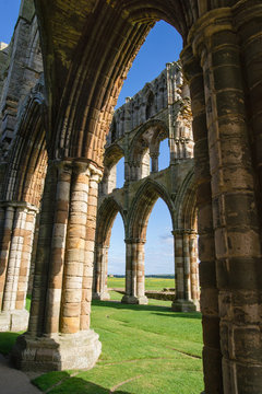Whitby Abbey in North Yorkshire in UK