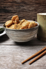Snack of senbei rice cake japanese