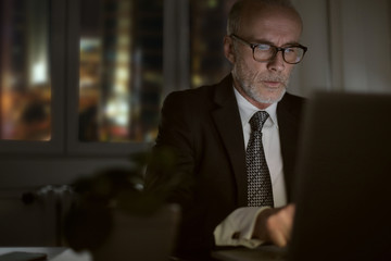 Naklejka premium Working at night