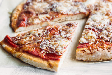 Hot Homemade Pizza Ready to Eat