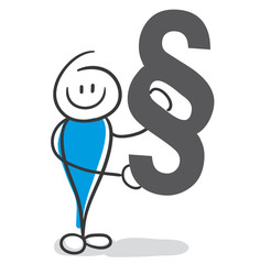 Stick Figure Series Blue / Recht