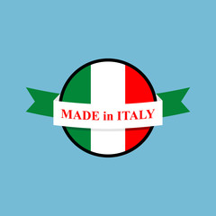 Made in Italy logo. Italian production Sign. Emblem for products