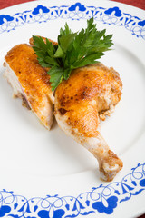 Baked half chicken