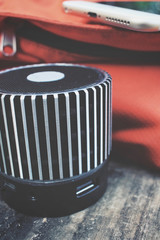 Bluetooth speaker with smart phone and bag