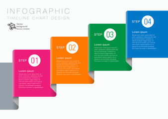 Infographic Vector Background 4-Step Process 