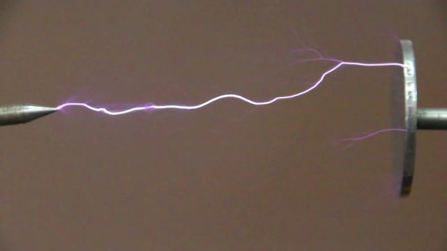 Spark discharge.
Artificially created spark discharges.
