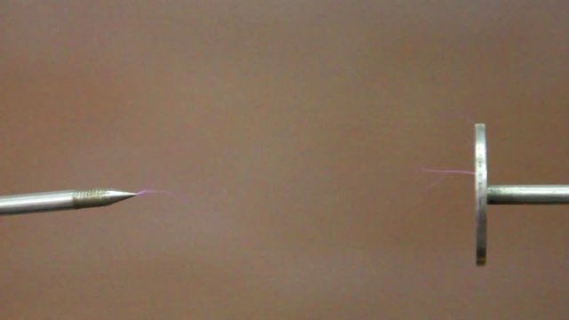 Spark discharge.
Artificially created spark discharges.
