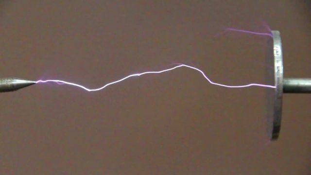 Spark discharge.
Artificially created spark discharges.
