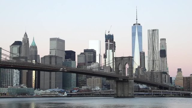 View to Manhattan from Brooklyn Bridge Park Dumbo