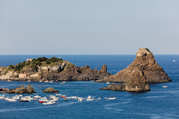 One of the biggest attraction around Aci Castello is the Cyclops archipelago with its odd...