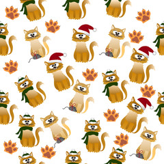 pattern with cute cats