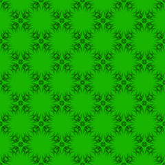 Green Ornamental Seamless Line Pattern. Endless Texture. Oriental Geometric Ornament