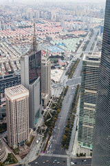 Fototapeta na wymiar overlooking shanghai lujiazui