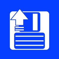 Floppy disk or save flat icon for apps and websites