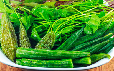 Thai style boiled vegetables