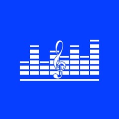 Halftone sound wave pattern modern music design element