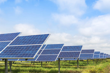 solar panels  photovoltaics in solar farm energy from natural - 128064672