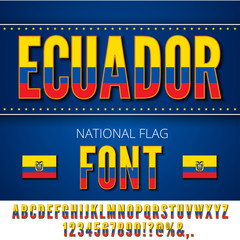 Ecuador Flag Font