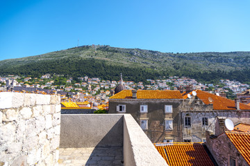 Traditional Mediterranean houses with red tiled roof - Dubrovnik, Dalmatia, Croatia, Europe